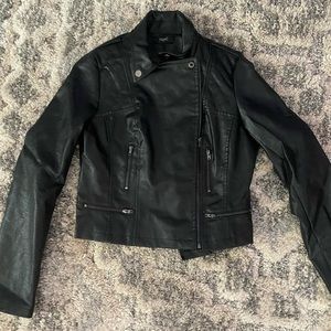 “Leather” jacket. Cropped size small
